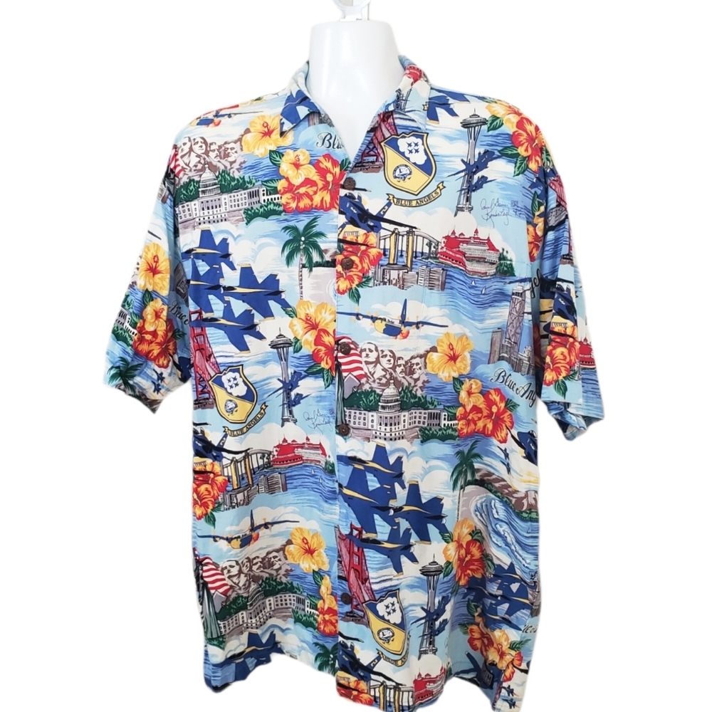 ‼️SOLD‼️ US Navy Art By Gavin Blue Angels Hawaiian - Picture 6 of 16